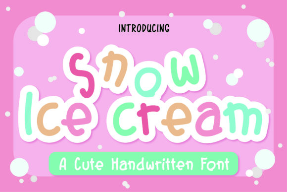 Charming Snow Ice Cream Font for Crafters and Creators