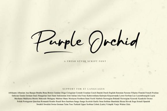 Discover the Elegance of Purple Orchid Font