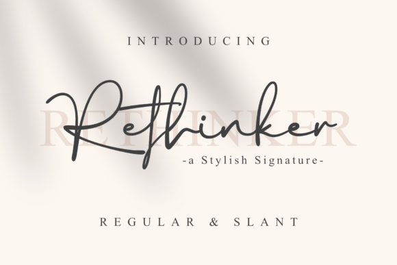 Rethinker: A Delicate and Elegant Handwritten Font for Web Design